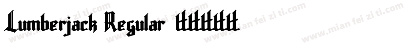 Lumberjack Regular字体转换